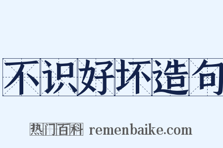 不识好坏造句是什么意思的图片
